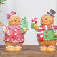 Gingerbread Couple Figures Set of 2 Holiday Decor