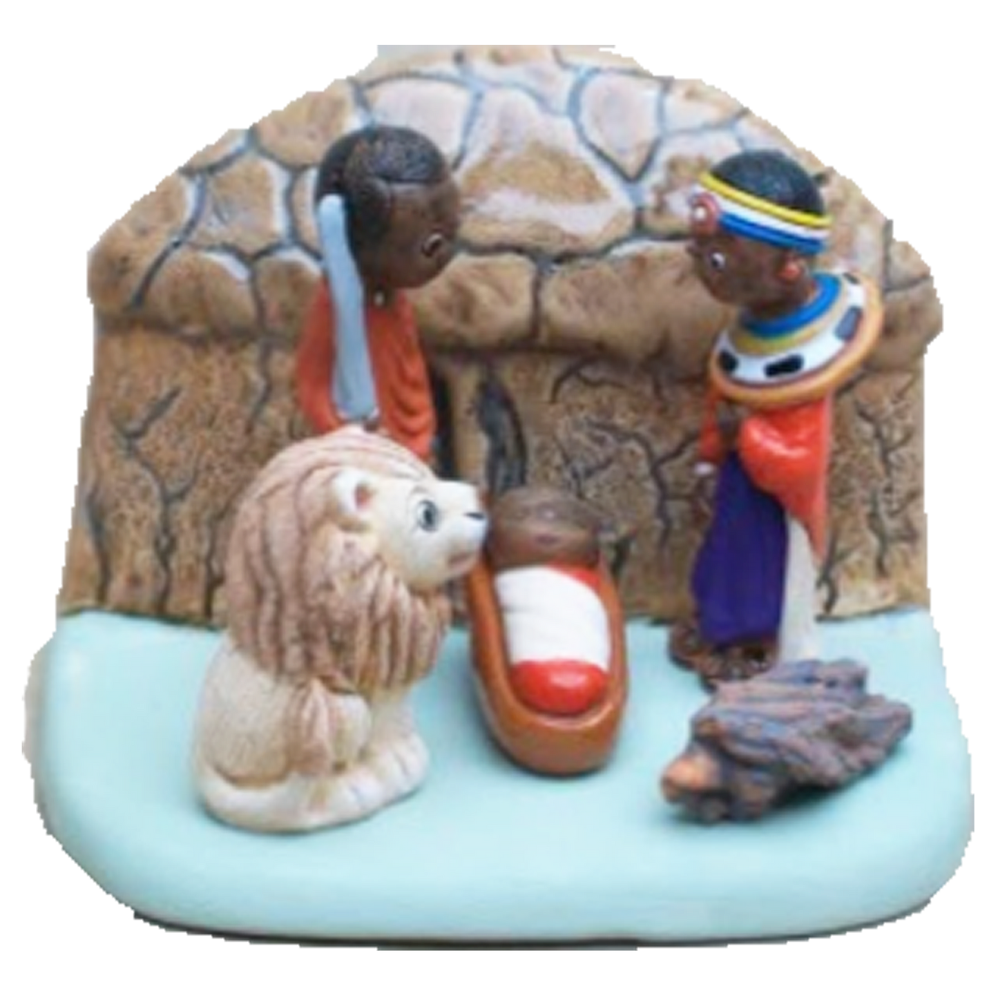 Small Cultural Nativity Scene Holiday Decoration Nativities Around the World  (African 2 Nativity)