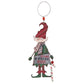 Elf Santa's Helper Metal Hanging Ornament Christmas Decoration Gift Set Ideas w O' Christmas Tree Potholder n Dishtowel Towel Holiday Print