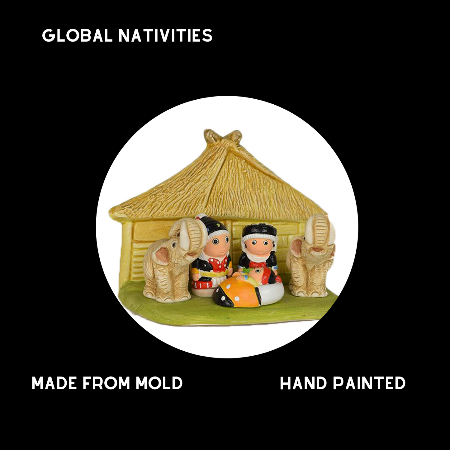 Small Cultural Nativity Scene Seasonal Holiday Decoration Nativities Around the World (Thai Asian)