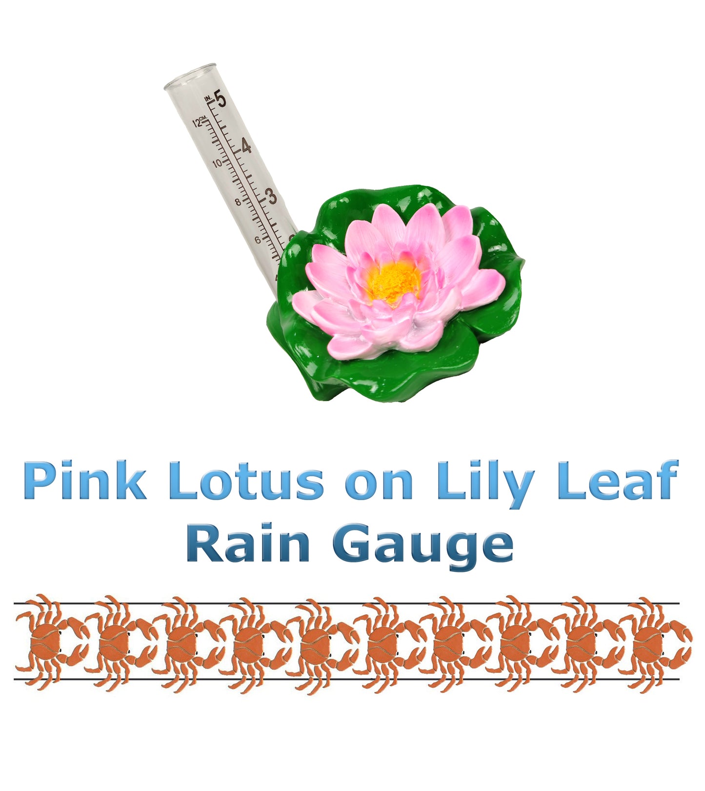 Fire Sale! Small Rain Gauge Outdoor Garden Decor Guage (Pink Lotus Flower)