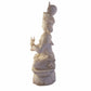 Quan Yin Kwan White Jade Buddha Gemstone Translucent Stone Asian Antiques Sculpture