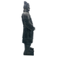 Standing Chinese Warrior Statute Indoor Outdoor Garden Decor Faux Stone 26" H