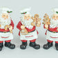 Gingerbread SANTA Chef TABLETOP Figures Holiday Decor Set of 3