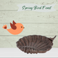 Fire Sale! Small Wild Birds Feeder Cast Iron Scallop Shell with Bird Outdoor Wildbird Gardening