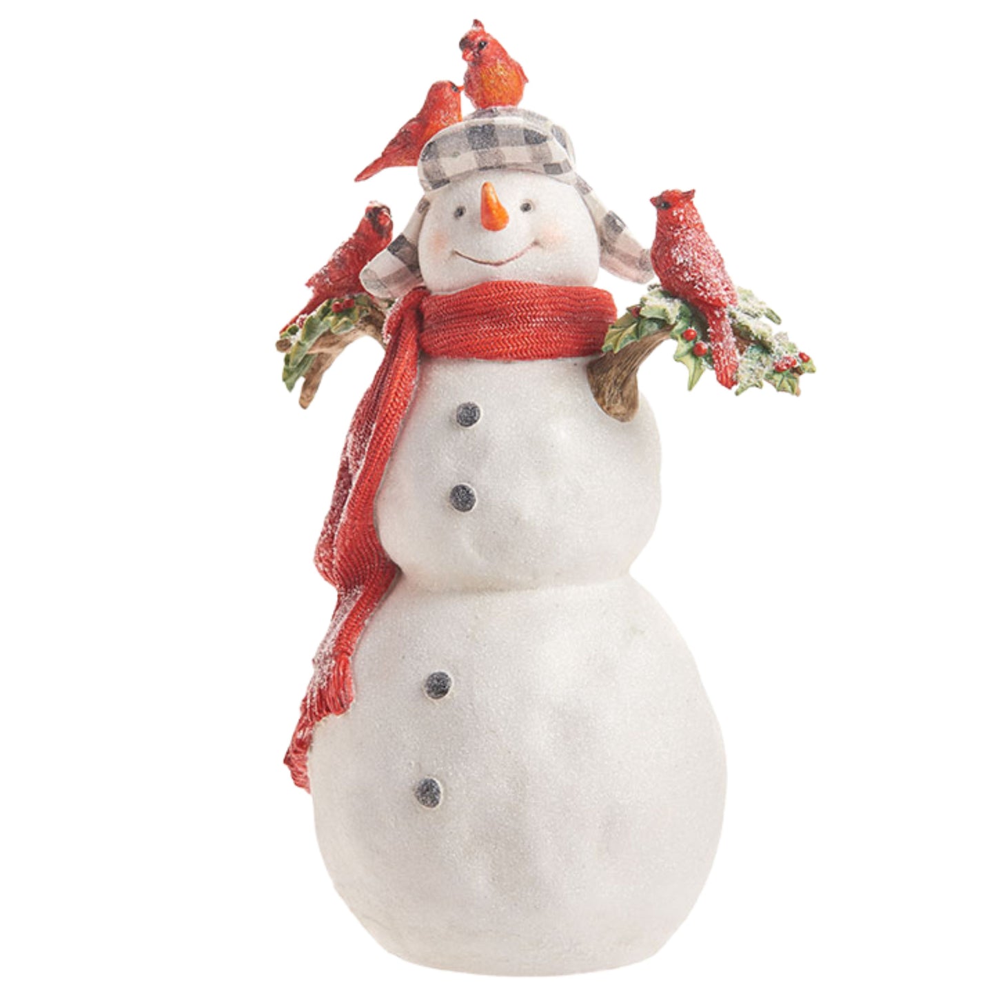 Snowman Statue Winter Holiday Seasonal Decoration 14.25"