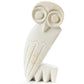 Hand Carved White Serpentine Owl Sculpture Table Top Decor Shona Artist Zimbabwe Sculpture