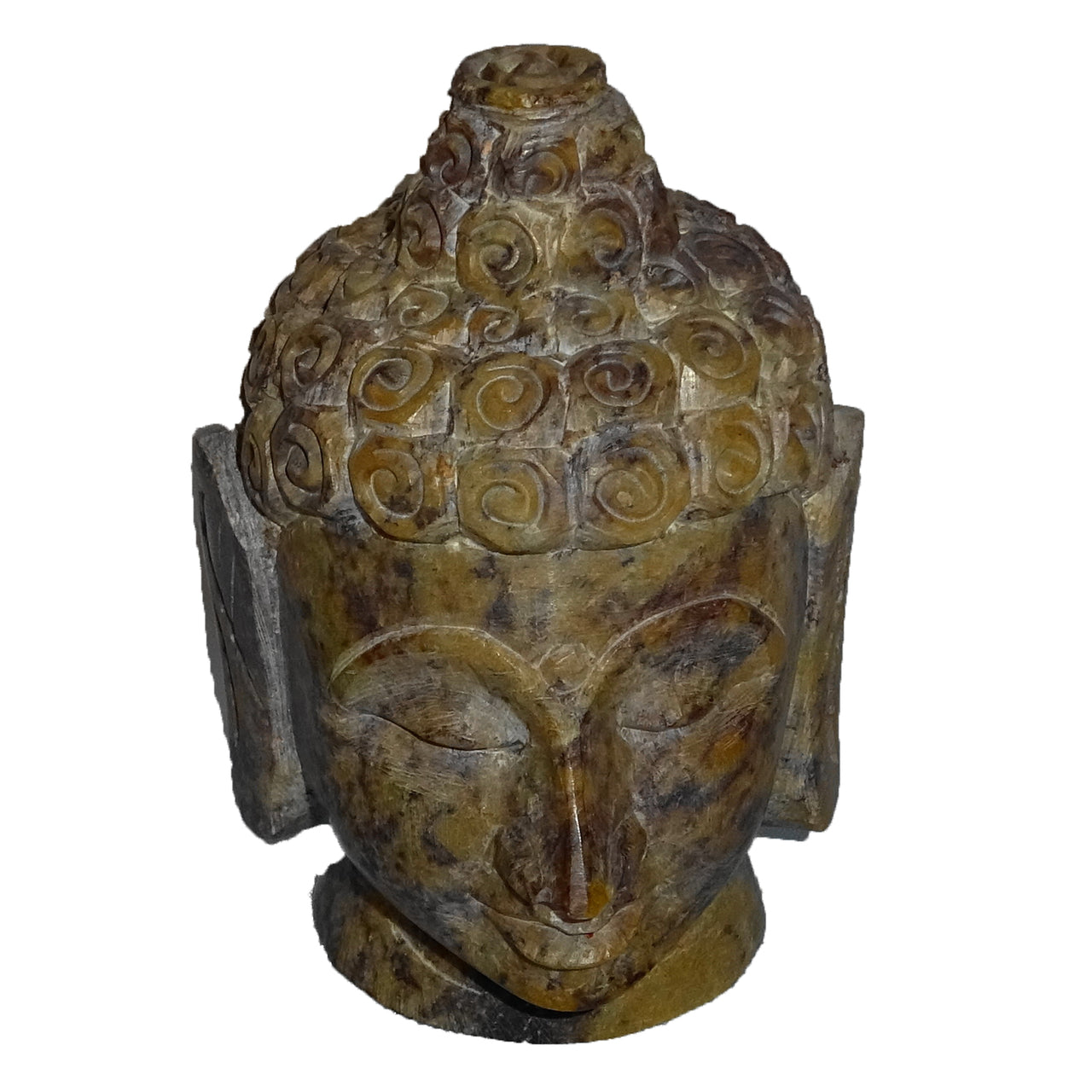 Fire Sale! Small Buddha Head Hand Carved Gorara Stone Sculpture