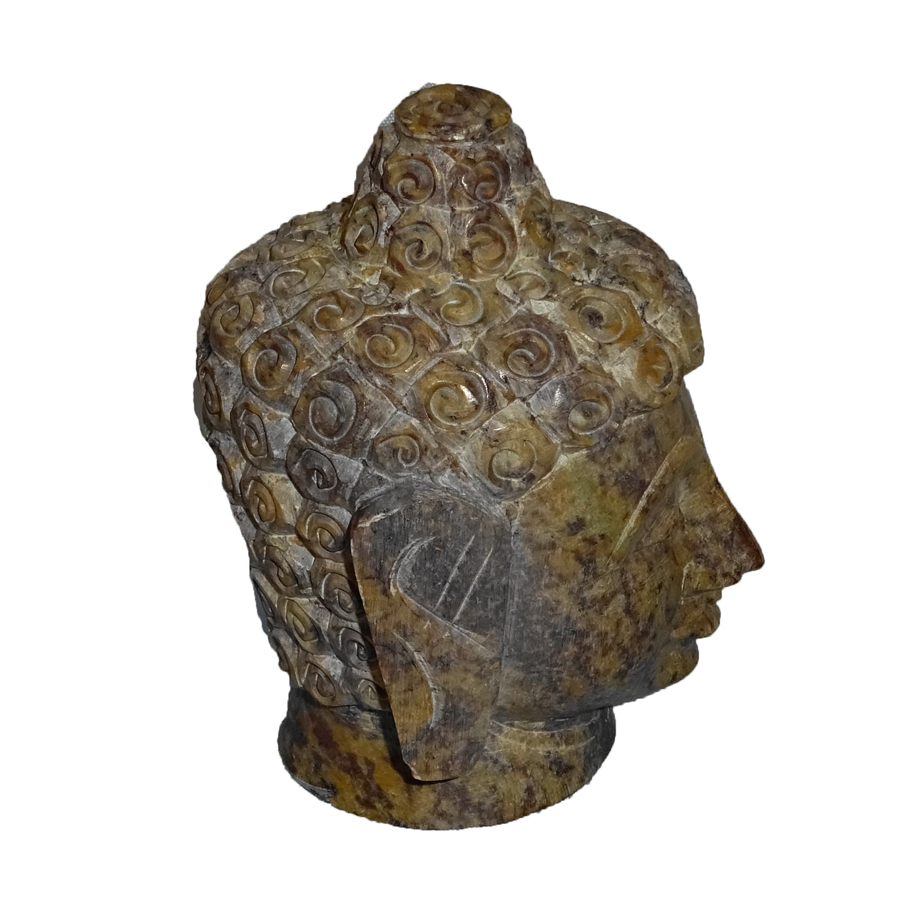 Fire Sale! Small Buddha Head Hand Carved Gorara Stone Sculpture