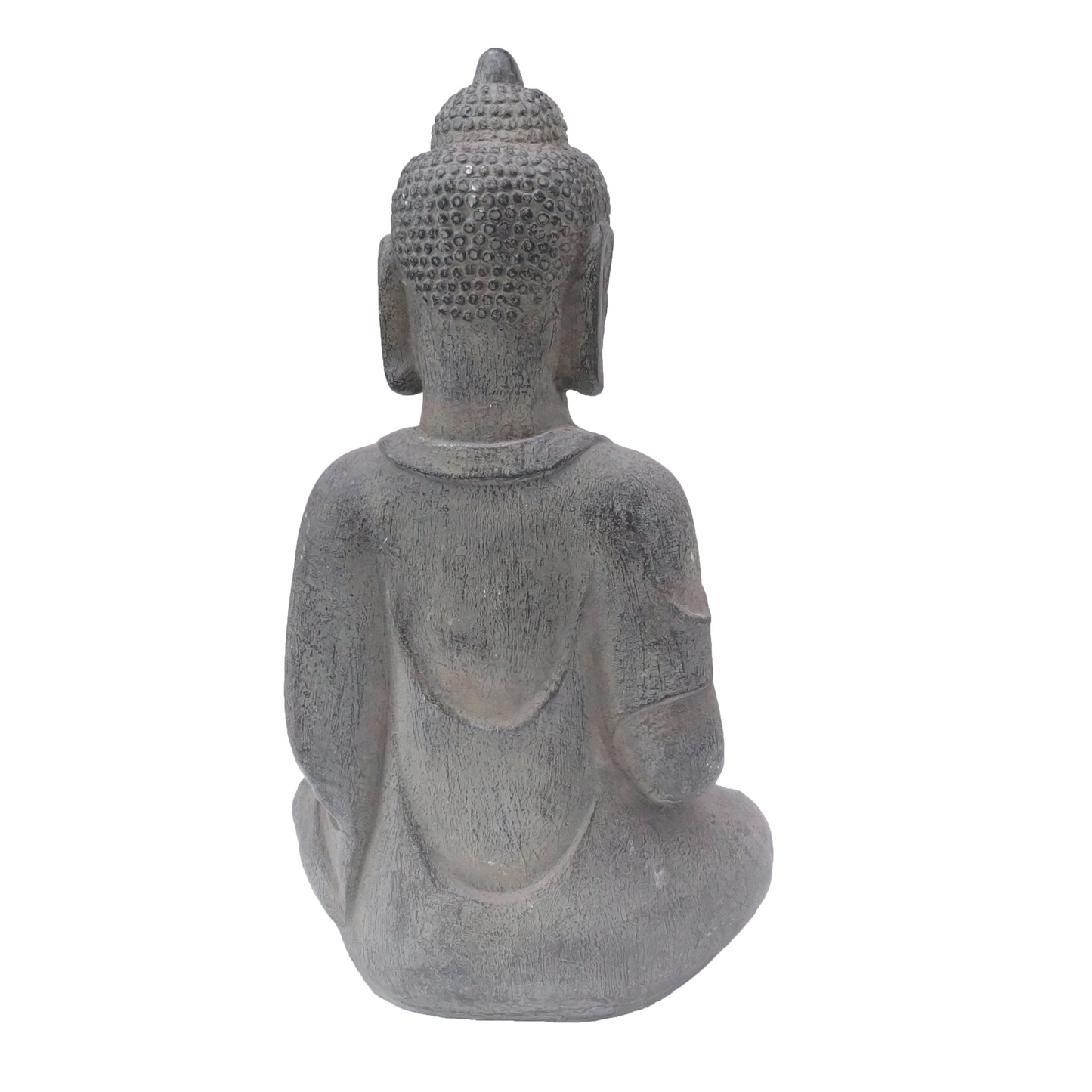 Sitting Buddha Statute 2 ft Ht Indoor Outdoor Garden Decor Faux Stone