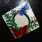 Fire Sale! Butterflies & Fern Botanical Hand Painted Art Glass Photo Frame Refrigerator Fridge Magnet
