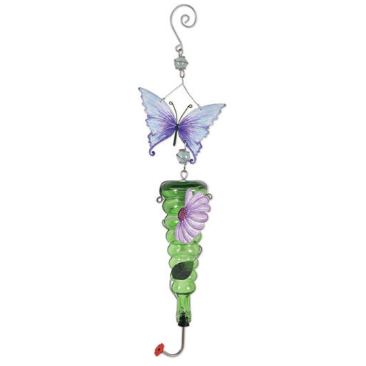 Fire Sale! Butterfly Hummingbird Feeders for Outdoors Hanging 28" Ht Glass Nectar Humming Birds