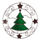 Christmas Tree Sun catcher Star Silver Metal Holiday Seasonal Ornament Green