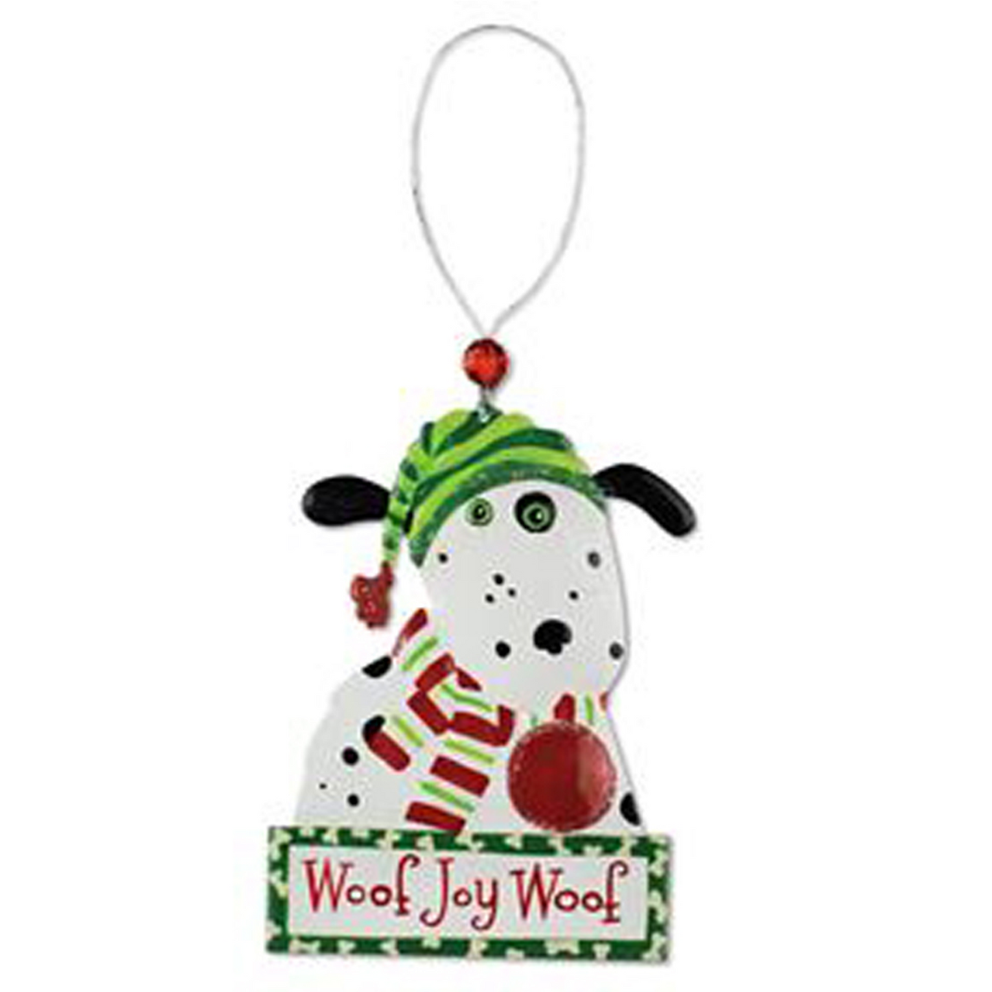 Dog Canine Metal Christmas Hanging Holiday Ornament