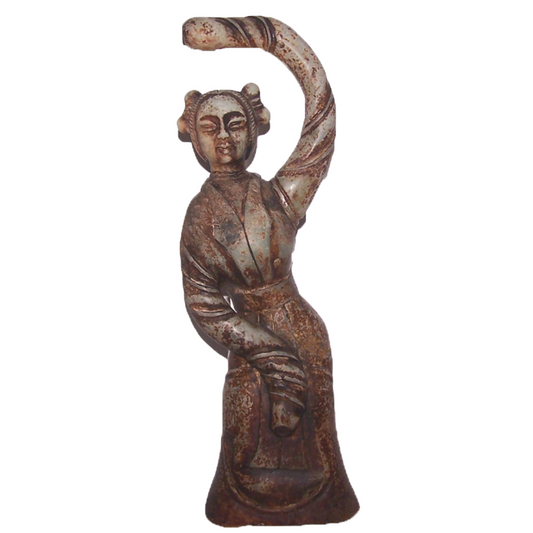 Vintage Stone Dancing Lady Asian Art Antiques Sculpture Indoor Outdoor