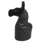 Fire Sale! Elephant  & Giraffe Statue Black Geometric African Safari Soapstone Sculpture