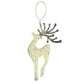Glitter Graceful Reindeer Hanging Holiday Ornament Seasonal Decor Christmas Decoration Set of 2