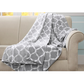 Grey Microlight Oversized 60x70" Ogee Throw Blanket