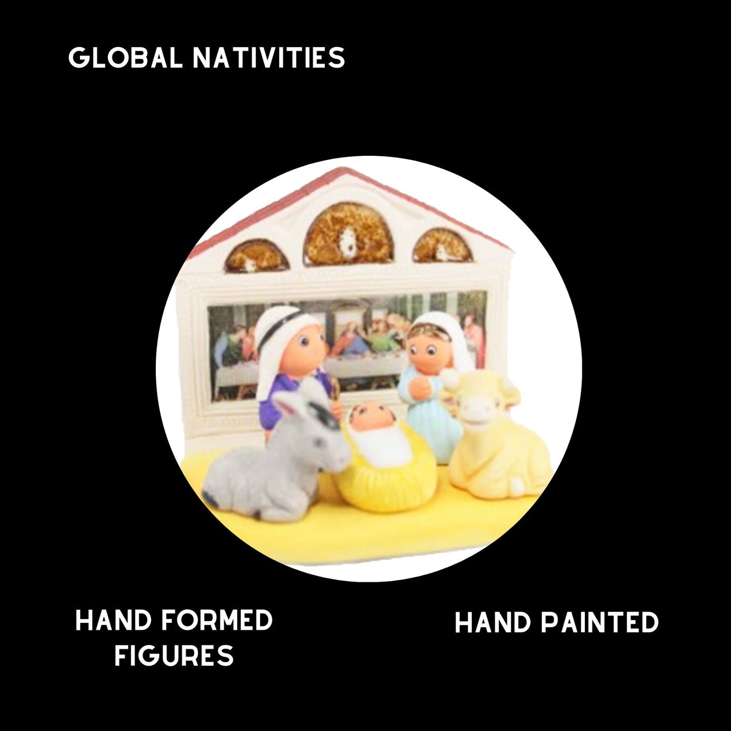Small Cultural Nativity Scene Holiday Decoration Nativities Around the World  (Last Supper Nativity)
