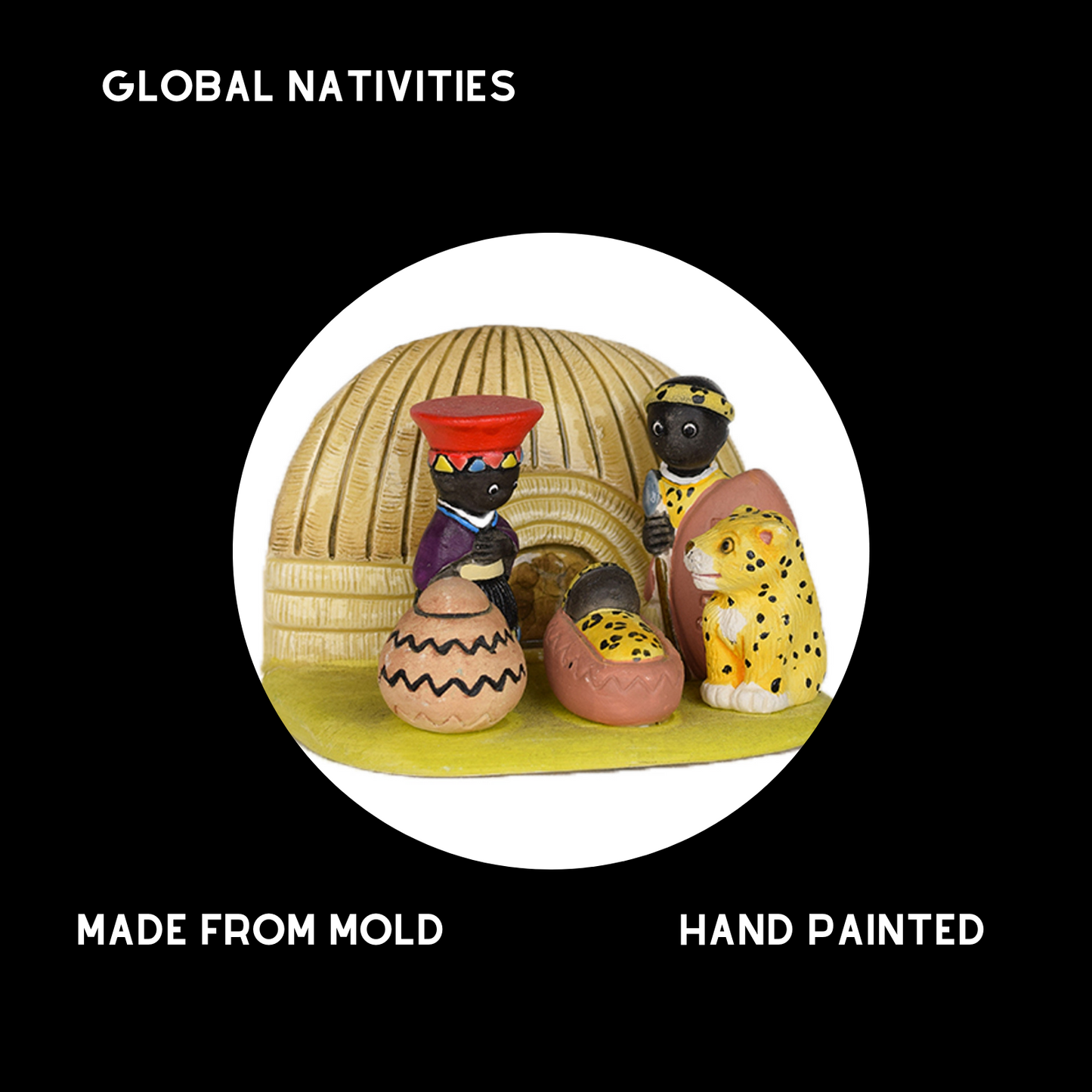 Small Cultural Nativity Scene Seasonal Holiday  Decoration Nativities Around the World (African 1)