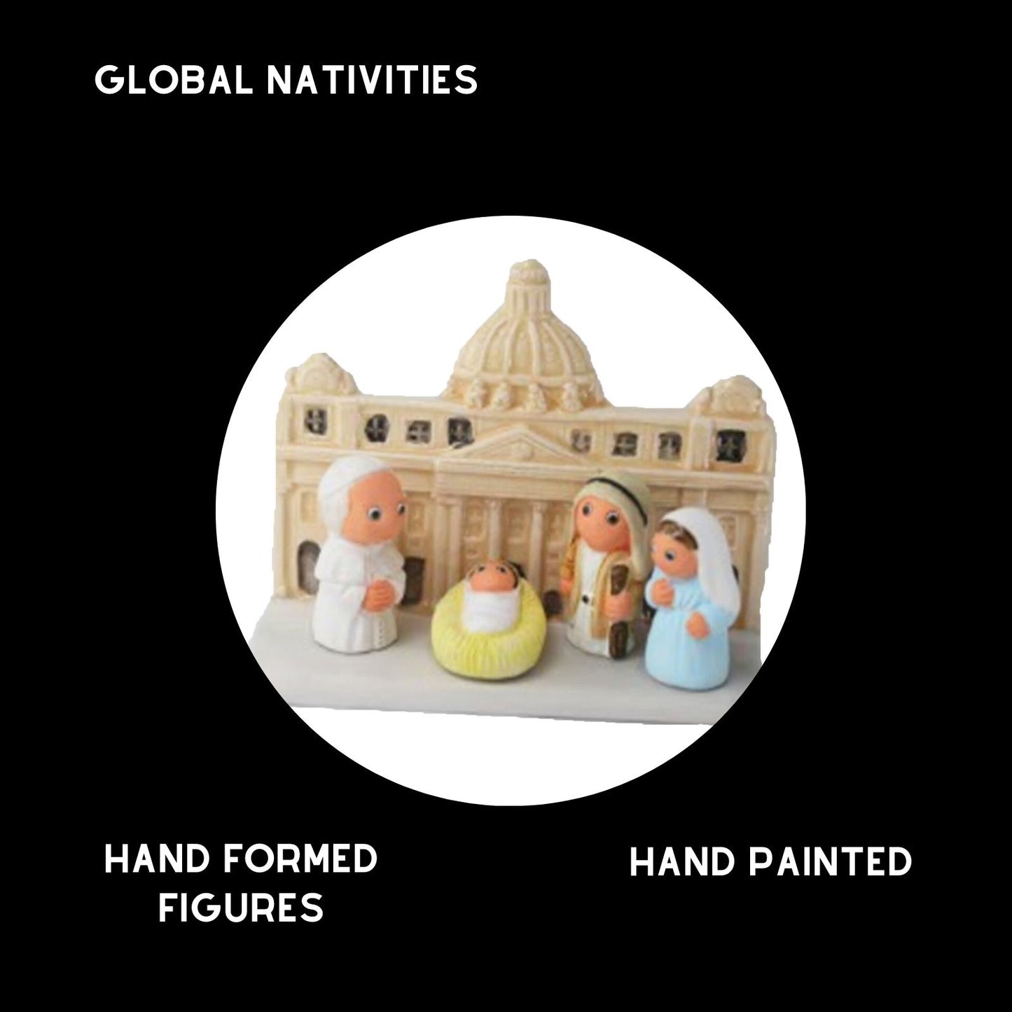 Small Cultural Nativity Scene Holiday Decoration Nativities Around the World  (Pope at Vatican City  Nativity)