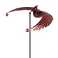 Metal Red Bird Cardinal in Flight Spinner Garden Stake Balancer Outdoor Decor