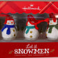 Fire Sale! Set of 5 Miniature Let It Snowmen Christmas Tree Holiday Ornament Set Artist Gary Head