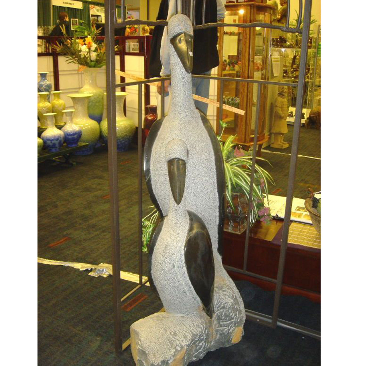 Long Neck Birds African Shona Art Stone Sculpture Statue