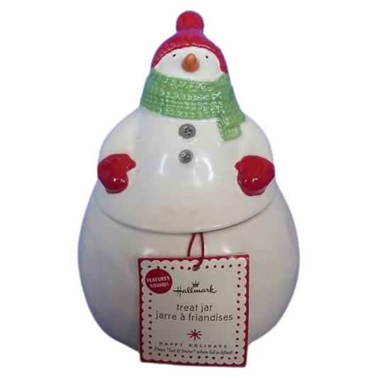 Snowman Treat Jar Christmas Holiday Decor