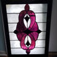 Stained Glass Panels Burgundy Purple Black White Ceiling Light Lighting Window