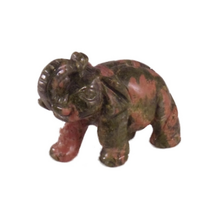 Fire Sale! Elephant Figurine Gemstone Statue 2.5 Inch Collectible Decor