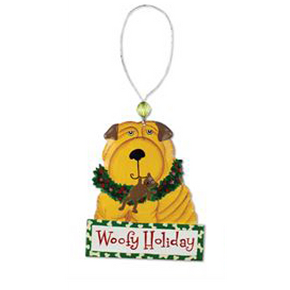 Dog Canine Metal Christmas Hanging Holiday Ornament